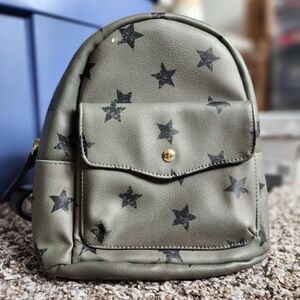 Army green with stars mini backpack purse. #backpack #purse #green #minibackpa